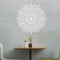 Vinyl Wall Art Decal - Mandala Figure - 23" x 23" - Adhesive Vinyl Sticker Decals - Home Apartment Workplace Decor - Yoga Studio Namaste Meditation Mandala Bohemian Flower (23" x 23"; White) White 23" x 23" 2