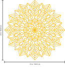 Vinyl Wall Art Decal - Mandala Figure - 23" x 23" - Adhesive Vinyl Sticker Decals - Home Apartment Workplace Decor - Yoga Studio Namaste Meditation Mandala Bohemian Flower (23" x 23"; Yellow) Yellow 23" x 23" 3