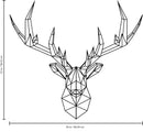 Vinyl Wall Art Decal - Geometric Deer Head - Home Decor for Living Room Bedroom Boys Room - Peel and Stick Stencil Sticker Decals (23" x 26"; White)   3