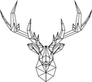 Vinyl Wall Art Decal - Geometric Deer Head - Home Decor for Living Room Bedroom Boys Room - Peel and Stick Stencil Sticker Decals (23" x 26"; White)   4