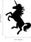 Set of 20 Vinyl Wall Art Decals - Unicorns Pattern - Each - Beautiful Girly Stencil Adhesives - Removable Unicorn Sticker Decal for Girls Teens Nursery Bedroom Dorm Room (Each; White)   3