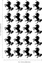 Set of 20 Vinyl Wall Art Decals - Unicorns Pattern - 5" x 4" Each - Beautiful Girly Stencil Adhesives - Decal for Girls Teens Nursery Living Room Bedroom Dorm Room Decor (5" x 4" Each; Black) Black 5" x 4" each 4