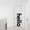 Vinyl Art Wall Decals - Hello Greeting - Decorative Door Mural - Removable Wall Sticker Decal for Home Decor - Business Office - Bedroom Living Room Vinyl Stencil Adhesive   2