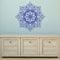 Vinyl Wall Art Decal - Flower Mandala - 23" x 23" - Adhesive Vinyl Sticker Decals - Home Apartment Workplace Decor - Yoga Studio Namaste Meditation Mandala Bohemian Flower (23" x 23"; Blue) Blue 23" x 23" 2