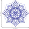 Vinyl Wall Art Decal - Flower Mandala - 23" x 23" - Adhesive Vinyl Sticker Decals - Home Apartment Workplace Decor - Yoga Studio Namaste Meditation Mandala Bohemian Flower (23" x 23"; Blue) Blue 23" x 23" 3