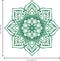 Vinyl Wall Art Decal - Flower Mandala - 23" x 23" - Adhesive Vinyl Sticker Decals - Home Apartment Workplace Decor - Yoga Studio Namaste Meditation Mandala Bohemian Flower (23" x 23"; Green) Green 23" x 23" 3