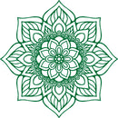 Vinyl Wall Art Decal - Flower Mandala - 23" x 23" - Adhesive Vinyl Sticker Decals - Home Apartment Workplace Decor - Yoga Studio Namaste Meditation Mandala Bohemian Flower (23" x 23"; Green) Green 23" x 23" 4