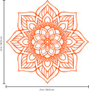 Vinyl Wall Art Decal - Flower Mandala - 23" x 23" - Adhesive Vinyl Sticker Decals - Home Apartment Workplace Decor - Yoga Studio Namaste Meditation Mandala Bohemian Flower (23" x 23"; Orange) Orange 23" x 23" 3