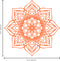 Vinyl Wall Art Decal - Flower Mandala - 23" x 23" - Adhesive Vinyl Sticker Decals - Home Apartment Workplace Decor - Yoga Studio Namaste Meditation Mandala Bohemian Flower (23" x 23"; Orange) Orange 23" x 23" 3