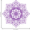 Vinyl Wall Art Decal - Flower Mandala - 23" x 23" - Adhesive Vinyl Sticker Decals - Home Apartment Workplace Decor - Yoga Studio Namaste Meditation Mandala Bohemian Flower (23" x 23"; Purple) Purple 23" x 23" 3