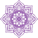 Vinyl Wall Art Decal - Flower Mandala - 23" x 23" - Adhesive Vinyl Sticker Decals - Home Apartment Workplace Decor - Yoga Studio Namaste Meditation Mandala Bohemian Flower (23" x 23"; Purple) Purple 23" x 23" 4