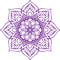 Vinyl Wall Art Decal - Flower Mandala - 23" x 23" - Adhesive Vinyl Sticker Decals - Home Apartment Workplace Decor - Yoga Studio Namaste Meditation Mandala Bohemian Flower (23" x 23"; Purple) Purple 23" x 23" 4