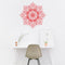 Vinyl Wall Art Decal - Flower Mandala - 23" x 23" - Adhesive Vinyl Sticker Decals - Home Apartment Workplace Decor - Yoga Studio Namaste Meditation Mandala Bohemian Flower (23" x 23"; Red) Red 23" x 23"