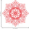 Vinyl Wall Art Decal - Flower Mandala - 23" x 23" - Adhesive Vinyl Sticker Decals - Home Apartment Workplace Decor - Yoga Studio Namaste Meditation Mandala Bohemian Flower (23" x 23"; Red) Red 23" x 23" 3