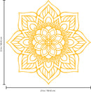 Vinyl Wall Art Decal - Flower Mandala - 23" x 23" - Adhesive Vinyl Sticker Decals - Home Apartment Workplace Decor - Yoga Studio Namaste Meditation Mandala Bohemian Flower (23" x 23"; Yellow) Yellow 23" x 23" 3