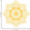 Vinyl Wall Art Decal - Flower Mandala - 23" x 23" - Adhesive Vinyl Sticker Decals - Home Apartment Workplace Decor - Yoga Studio Namaste Meditation Mandala Bohemian Flower (23" x 23"; Yellow) Yellow 23" x 23" 3