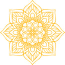 Vinyl Wall Art Decal - Flower Mandala - 23" x 23" - Adhesive Vinyl Sticker Decals - Home Apartment Workplace Decor - Yoga Studio Namaste Meditation Mandala Bohemian Flower (23" x 23"; Yellow) Yellow 23" x 23" 4