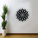 Vinyl Wall Art Decal - Circle Mandala - 23" x 23" - Adhesive Vinyl Sticker Decals - Home Apartment Workplace Decor - Yoga Studio Namaste Meditation Mandala Bohemian Flower (23" x 23"; Black) Black 23" x 23"