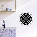 Vinyl Wall Art Decal - Circle Mandala - 23" x 23" - Adhesive Vinyl Sticker Decals - Home Apartment Workplace Decor - Yoga Studio Namaste Meditation Mandala Bohemian Flower (23" x 23"; Black) Black 23" x 23" 2