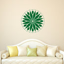 Vinyl Wall Art Decal - Circle Mandala - 23" x 23" - Adhesive Vinyl Sticker Decals - Home Apartment Workplace Decor - Yoga Studio Namaste Meditation Mandala Bohemian Flower (23" x 23"; Green) Green 23" x 23"