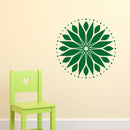 Vinyl Wall Art Decal - Circle Mandala - 23" x 23" - Adhesive Vinyl Sticker Decals - Home Apartment Workplace Decor - Yoga Studio Namaste Meditation Mandala Bohemian Flower (23" x 23"; Green) Green 23" x 23" 2