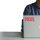 Vinyl Wall Art Decal - Focus. - 2" x 5" - Laptop Skin Motivational Decal - Small Removable Waterproof Stencil Adhesive for Home Office Mirror Window Car Bumper Sticker (2" x 5"; Red Text) Red 2" x 5" 2