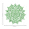 Vinyl Wall Art Decal - Hindu Mandala - 23" x 23" - Home Decor Apartment Workplace - Yoga Studio Namaste Meditation Mandala Bohemian Flower (22" x 23"; Green) Green 23" x 23" 3