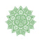 Vinyl Wall Art Decal - Hindu Mandala - 23" x 23" - Home Decor Apartment Workplace - Yoga Studio Namaste Meditation Mandala Bohemian Flower (22" x 23"; Green) Green 23" x 23" 4