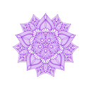 Vinyl Wall Art Decal - Hindu Mandala - 22" x 23" - Home Decor Apartment Workplace - Yoga Studio Namaste Meditation Mandala Bohemian Flower (22" x 23"; Purple) Purple 23" x 23" 4