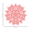 Vinyl Wall Art Decal - Hindu Mandala - 22" x 23" - Home Decor Apartment Workplace - Yoga Studio Namaste Meditation Mandala Bohemian Flower (22" x 23"; Red) Red 23" x 23" 3