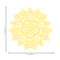 Vinyl Wall Art Decal - Hindu Mandala - 22" x 23" - Home Decor Apartment Workplace - Yoga Studio Namaste Meditation Mandala Bohemian Flower (22" x 23"; Yellow) Yellow 23" x 23" 3