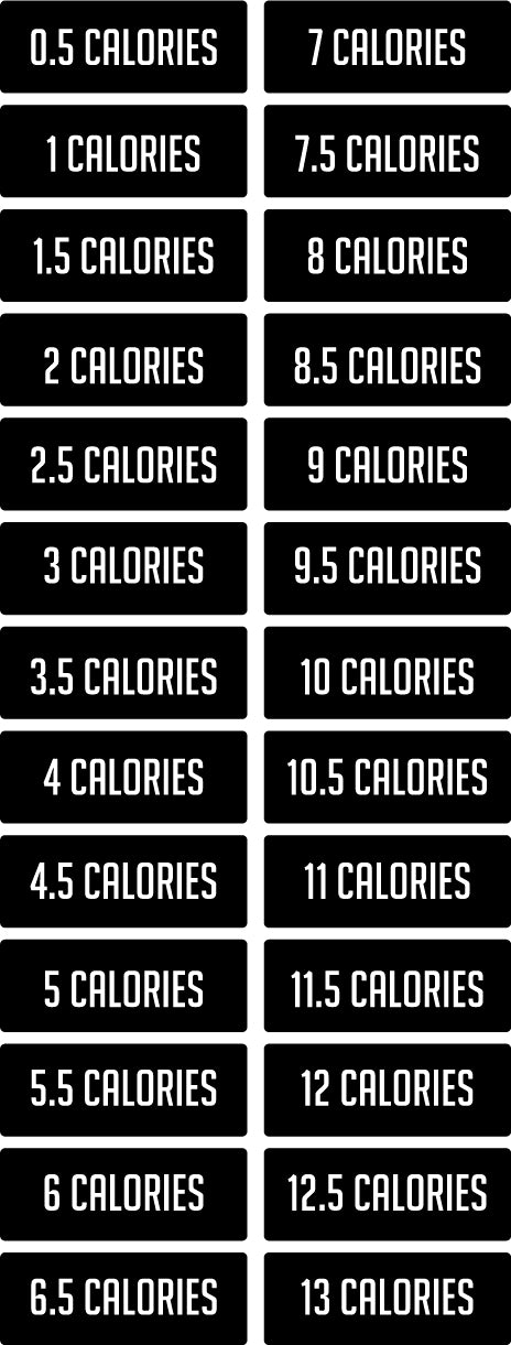 Set of 26 Vinyl Wall Art Decal - 0.5 to 13 Calorie Step Counter - Each - Health and Fitness Sticker Adhesives - Motivational Wall Art Decal - Home Gym Office Decor (Each; Black)   4