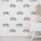 Set of 20 Vinyl Wall Art Decal - Bicycle Patterns - Each - Stencil Adhesive Vinyl for Home Apartment Workplace Use - Cool Simple Shapes for Living Room Bedroom Decor