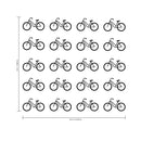 Set of 20 Vinyl Wall Art Decal - Bicycle Patterns - Each - Stencil Adhesive Vinyl for Home Apartment Workplace Use - Cool Simple Shapes for Living Room Bedroom Decor   3