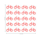 Set of 20 Vinyl Wall Art Decal - Bicycle Patterns - 3" x 5" Each - Stencil Adhesive Vinyl for Home Apartment Workplace Use - Cool Simple Shapes for Living Room Bedroom Decor (3" x 5" Each; Red) Red 3" x 5" each 4