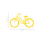 Set of 20 Vinyl Wall Art Decal - Bicycle Patterns - 3" x 5" Each - Stencil Adhesive Vinyl for Home Apartment Workplace Use - Cool Simple Shapes for Living Room Bedroom Decor (3" x 5" Each; Yellow) Yellow 3" x 5" each 3