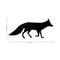 Set of 15 Vinyl Wall Art Decal - Fox Patterns - 2.Each - Stencil Adhesive Vinyl for Home Apartment Workplace Use - Cool Simple Shapes for Living Room Bedroom Decor (2.Each; Black)   2