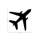 Set of 20 Vinyl Wall Art Decals - Airplanes Patterns - Each - Stencil Adhesive Vinyl for Home Apartment Use - Cool Simple Shapes for Living Room Bedroom Decorations (Each; Blue)