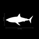 Set of 21 Vinyl Wall Art Decals - Shark Patterns - 3" x 7" Each - Cool Adhesive Sticker Shapes For Boys Toddlers Teens Bedroom Playroom Living Room Home Apartment Decorations (3" x 7"; White) White 3" x 7" each 4