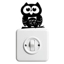 Vinyl Wall Art Decal - Little Owl - 4" x 3.5" - Cute Animal Decor for Light Switch Window Mirror Luggage Car Bumper Laptop Computer Peel and Stick Skin Sticker Designs Black 4" x 3.5"