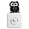 Vinyl Wall Art Decal - Little Owl - 4" x 3.5" - Cute Animal Decor for Light Switch Window Mirror Luggage Car Bumper Laptop Computer Peel and Stick Skin Sticker Designs Black 4" x 3.5"