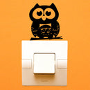 Vinyl Wall Art Decal - Little Owl - 4" x 3.5" - Cute Animal Decor for Light Switch Window Mirror Luggage Car Bumper Laptop Computer Peel and Stick Skin Sticker Designs Black 4" x 3.5" 2