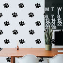 Set of 20 Vinyl Wall Art Decal - Little Puppy Paws Prints Pattern - 4.5" x 5" Each - Cute Vinyl Sticker Adhesives for Home Apartment Bedroom Playroom Nursery - Decals for Unisex Toddlers Teens Black 4.5" to 5" each