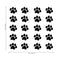 Set of 20 Vinyl Wall Art Decal - Little Puppy Paws Prints Pattern - 4.5" x 5" Each - Cute Vinyl Sticker Adhesives for Home Apartment Bedroom Playroom Nursery - Decals for Unisex Toddlers Teens Black 4.5" to 5" each 4