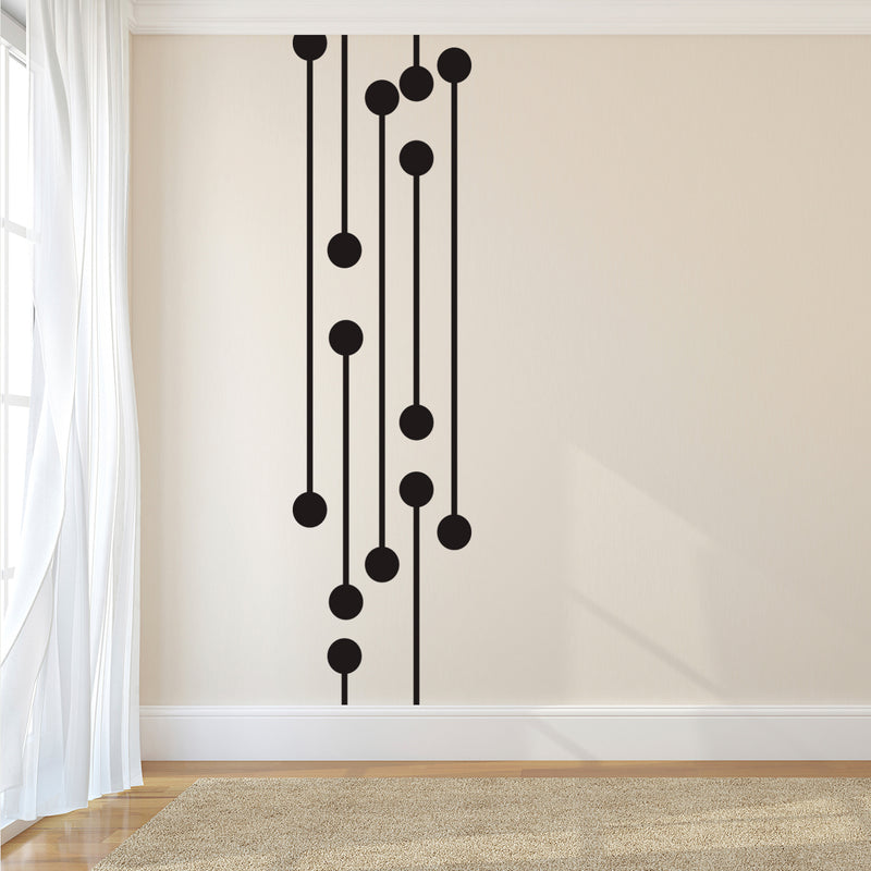 Vinyl Wall Art Decal - Geometric Digital Circuit - 60" x 16" - Trendy Modern Decor For Home Living Room Bedroom Office Workplace Peel Off Vinyl Sticker Decals (60" x 16"; Black) Black 60" To 16"