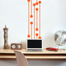 Vinyl Wall Art Decal - Geometric Digital Circuit - 60" x 16" - Trendy Modern Decor For Home Living Room Bedroom Office Workplace Peel Off Vinyl Sticker Decals (60" x 16"; Orange) Orange 60" To 16" 2