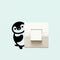 Vinyl Wall Art Decal - Little Penguin - 4.7" x 2" - Cute Animal Decor for Light Switch Window Mirror Luggage Car Bumper Laptop Computer Peel and Stick Skin Sticker Designs Black 4.7" x 2"