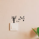 Vinyl Wall Art Decal - Tree And Birds - 2.- Cute Animal Decor For Light Switch Window Mirror Luggage Car Bumper Laptop Computer Peel And Stick Skin Sticker Designs   2