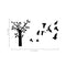 Vinyl Wall Art Decal - Tree and Birds - 2.5" x 5" - Cute Animal Decor for Light Switch Window Mirror Luggage Car Bumper Laptop Computer Peel and Stick Skin Sticker Designs Black 2.5" x 5" 3