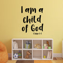 Vinyl Wall Art Decal - I Am A Child of God 1 John 3:1-30" x 23" - Religious Spiritual Faith Home Decor Wall Decals - Christianity Inspirational Words Bible Decorative Removable Stickers Black 30" x 23" 2